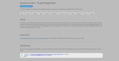 Screenshot Site $.getImageData