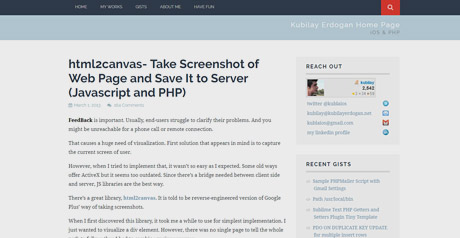 Screenshot Site html2canvas– Take Screenshot of Web Page and Save It to Server (Javascript and PHP) 