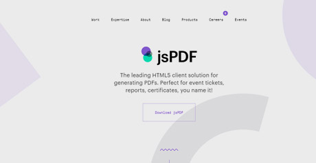 Screenshot Site jsPDF