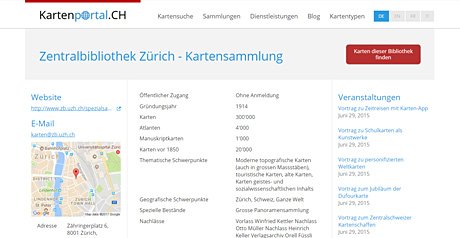 Screenshot Site Kartenportal CH