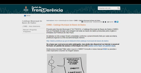 Screenshot Site Dados SP Transparência