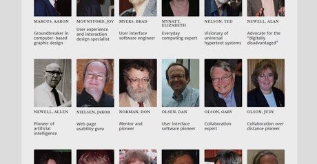 Screenshot Site Encounters with HCI Pioneers