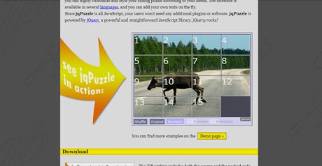 Screenshot Site JQ Puzzle