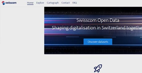 Screenshot Site Open Data Swisscom